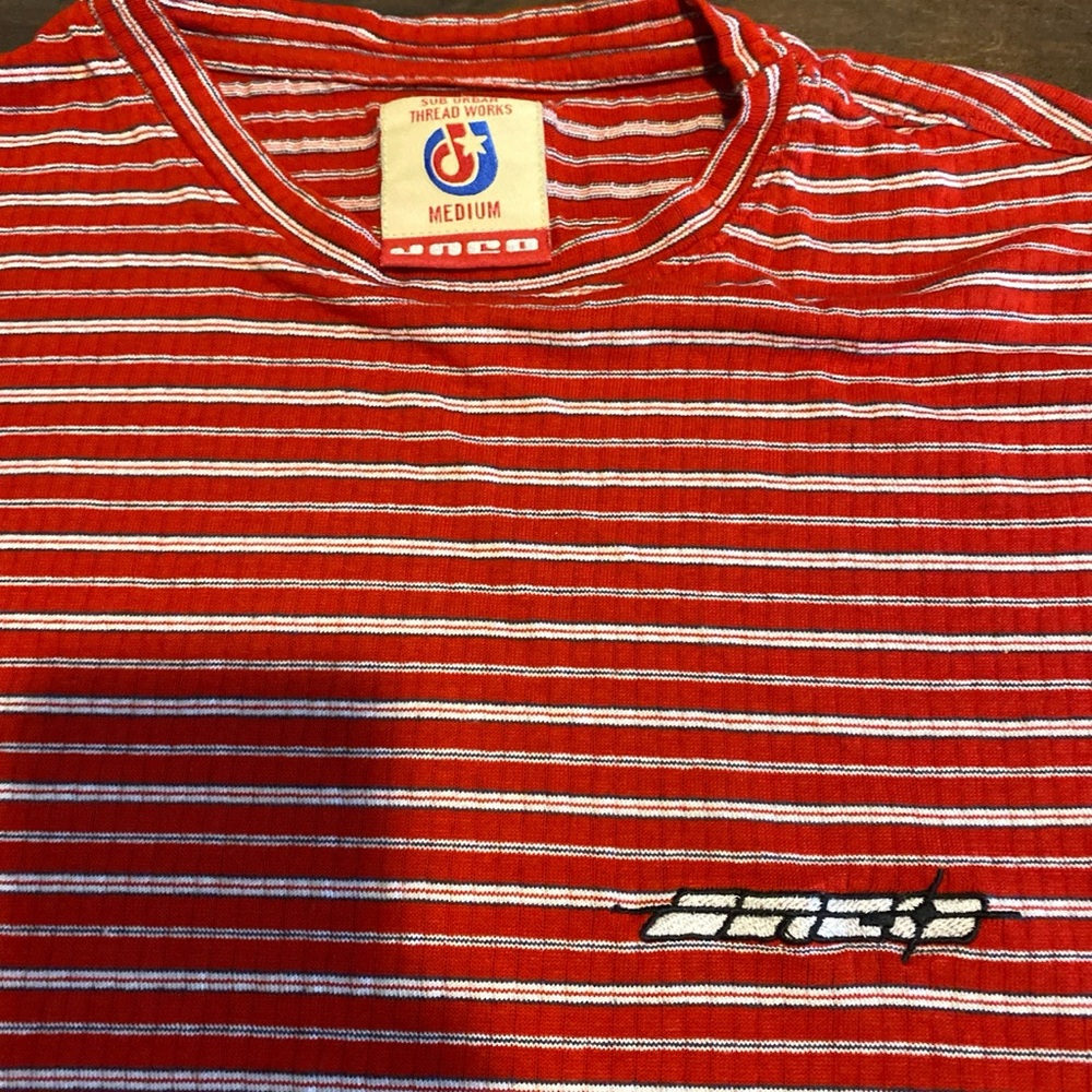 JnCo red knit shirt